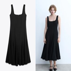 New Zara Square Neckline Long Dress 3292/198